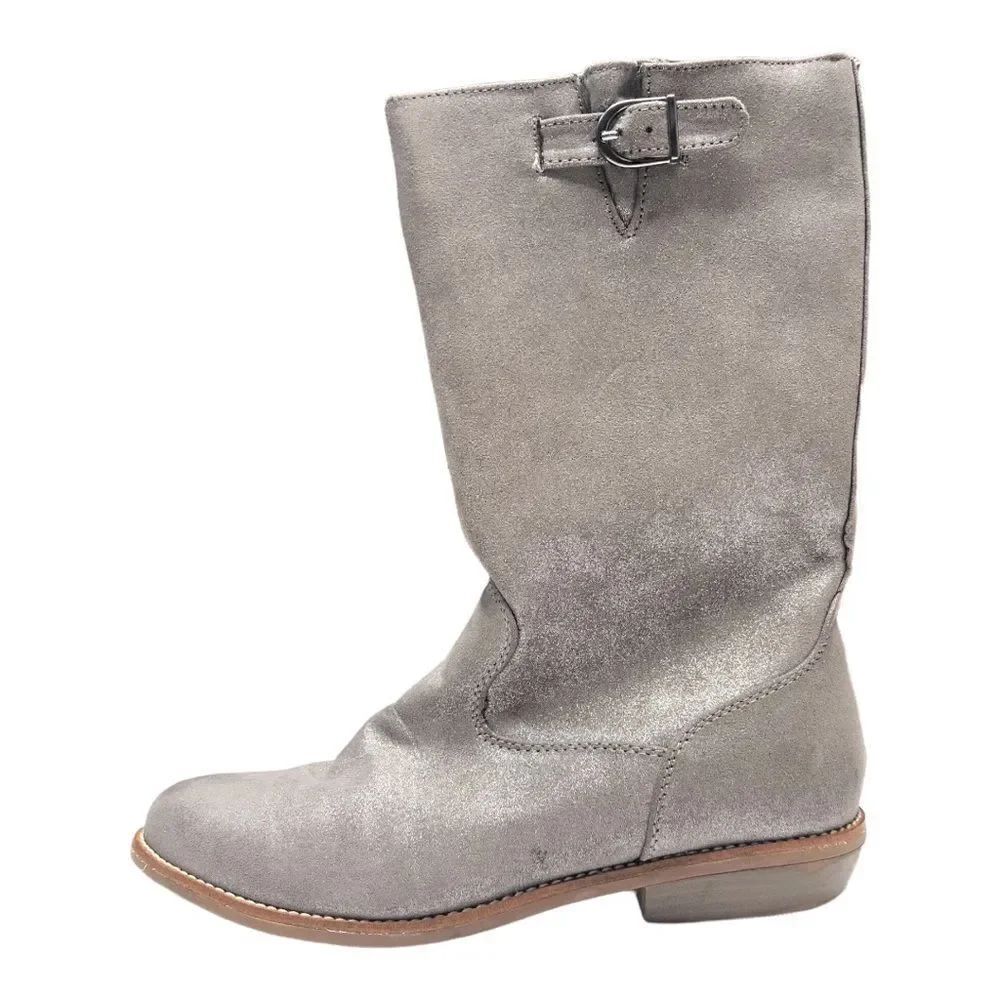 Hanna Anderson Karinne mid-calf zip up boots silver size 5 - new without tags